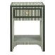 Kora Green Stripes 1 Drawer Open Nightstand