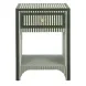 Kora Green Stripes 1 Drawer Open Nightstand