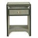 Kora Green Stripes 1 Drawer Open Nightstand