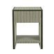 Kora Green Stripes 1 Drawer Open Nightstand