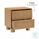 Miles Natural 2 Drawer Nightstand