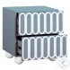 Tori Motif Blue Nightstand