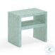 Derry Blue Capiz Shell 1 Shelve Nightstand