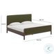 Hella Forest Green Velvet King Upholstered Bed