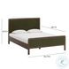 Hella Forest Green Velvet Queen Upholstered Bed