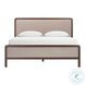 Hella Taupe Velvet King Upholstered Bed