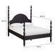 Rosalie Black Queen Poster Bed