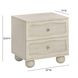 Grappa Whitewashed 2 Drawer Nightstand