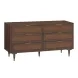 Sierra Dark Chocolate Brown 6 Drawer Dresser
