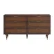 Sierra Dark Chocolate Brown 6 Drawer Dresser