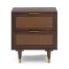 Sierra Dark Chocolate Brown 2 Drawer Nightstand