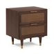 Sierra Dark Chocolate Brown 2 Drawer Nightstand