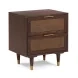 Sierra Dark Chocolate Brown 2 Drawer Nightstand