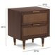 Sierra Dark Chocolate Brown 2 Drawer Nightstand