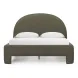 Orphea Kale Green Performance Fabric Queen Upholstered Panel Bed