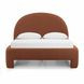 Orphea Autumn Red Performance Fabric Queen Upholstered Panel Bed