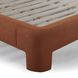 Orphea Autumn Red Performance Fabric Queen Upholstered Panel Bed
