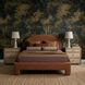 Orphea Autumn Red Performance Fabric Queen Upholstered Panel Bed