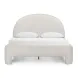 Orphea Off White Performance Fabric Queen Upholstered Panel Bed