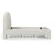 Orphea Off White Performance Fabric Queen Upholstered Panel Bed