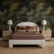 Orphea Off White Performance Fabric Queen Upholstered Panel Bed
