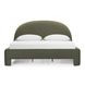 Orphea Kale Green Performance Fabric King Upholstered Panel Bed