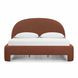 Orphea Autumn Red Performance Fabric King Upholstered Panel Bed