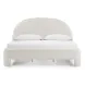 Orphea Off White Performance Fabric King Upholstered Panel Bed