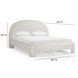 Orphea Off White Performance Fabric King Upholstered Panel Bed