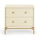 Pesce Cream and Gold 2 Drawer Nightstand