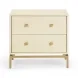 Pesce Cream and Gold 2 Drawer Nightstand