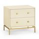 Pesce Cream and Gold 2 Drawer Nightstand