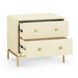 Pesce Cream and Gold 2 Drawer Nightstand
