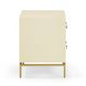 Pesce Cream and Gold 2 Drawer Nightstand