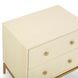 Pesce Cream and Gold 2 Drawer Nightstand