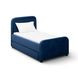 Briella Navy Blue Performance Velvet Upholstered Panel Storage Trundle Bedroom Set