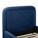 Briella Navy Blue Performance Velvet Twin Upholstered Panel Storage Trundle Bed
