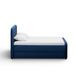 Briella Navy Blue Performance Velvet Upholstered Panel Storage Trundle Bedroom Set