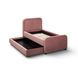 Briella Salmon Performance Velvet Twin Upholstered Panel Storage Trundle Bed
