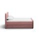 Briella Salmon Performance Velvet Twin Upholstered Panel Storage Trundle Bed