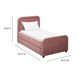 Briella Salmon Performance Velvet Twin Upholstered Panel Storage Trundle Bed