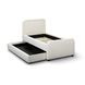 Briella Cream Performance Velvet Twin Upholstered Panel Storage Trundle Bed