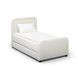Briella Cream Performance Velvet Twin Upholstered Panel Storage Trundle Bed