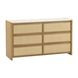 Paige Natural Oak 6 Drawer Dresser