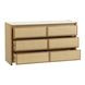 Paige Natural Oak 6 Drawer Dresser
