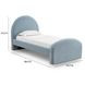 Moon Chambray Blue Performance Chenille Twin Bed