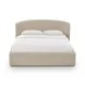 Corey Taupe Performance Fabric Queen Upholstered Storage Panel Bed