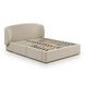 Corey Taupe Performance Fabric Queen Upholstered Storage Panel Bed