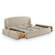 Corey Taupe Performance Fabric King Upholstered Storage Panel Bed