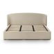 Corey Taupe Performance Fabric King Upholstered Storage Panel Bed